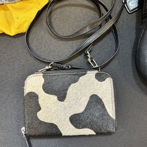 Cowhide and Leather wallet bag